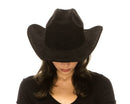 Cattleman Cowboy-Cowgirl Hat - Vegan Suede - Many Colors!: Black