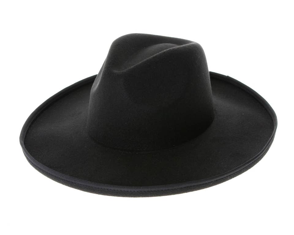 Vegan Felt Rancher Panama Hat Pencil Roll Brim - 4 Colors!: Ivory