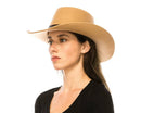 Ivory White Wool Western Women's Gambler Cowboy Hat