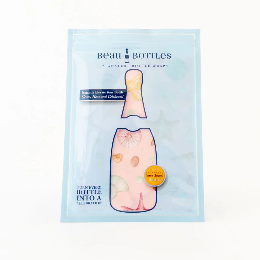 Beau Bottles Wrap Pink Seashells
