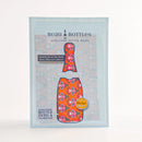 Beau Bottles Wrap Veuve Indian Blockprint Red Leaf
