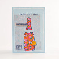 Beau Bottles Wrap Veuve Indian Blockprint Red Leaf