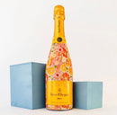 Beau Bottles Wrap Veuve Preppy Watercolor Oranges