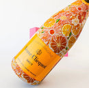 Beau Bottles Wrap Veuve Preppy Watercolor Oranges