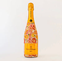 Beau Bottles Wrap Veuve Preppy Watercolor Oranges