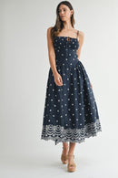 Madeline Embroidered Midi Dress