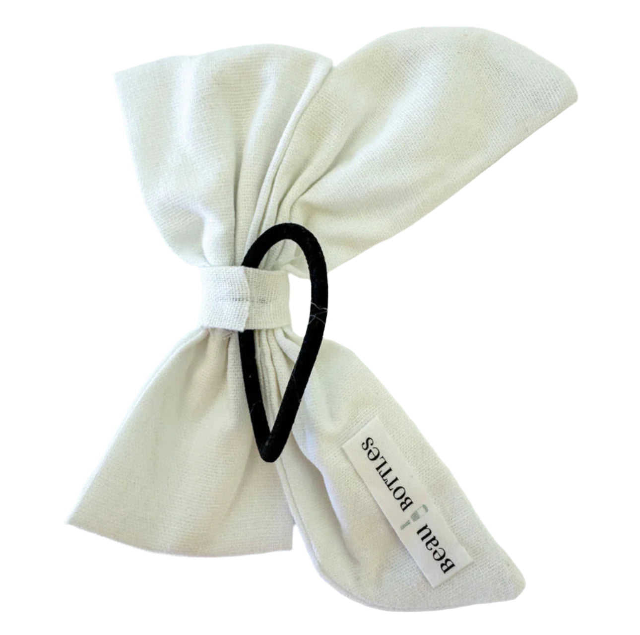 Beau Bottles White Linen Champagne Bottle Bow
