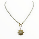 Sun Burst Pearl Necklace