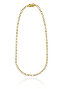4mm CZ 18K Gold Filled Tennis Necklace