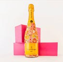 Beau Bottles Wrap Veuve Preppy Watercolor Oranges