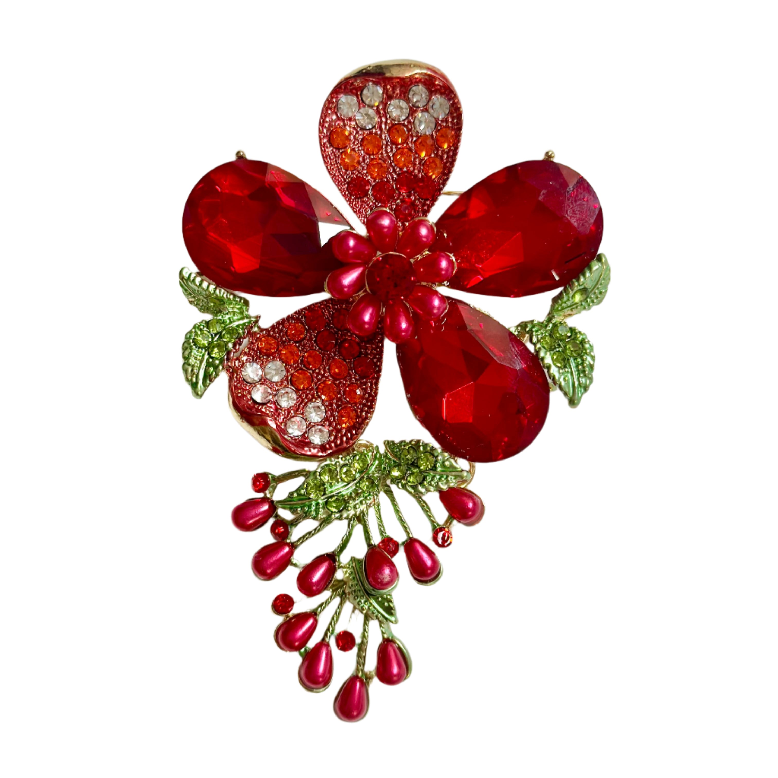Crystal Flower Pin