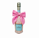 Beau Bottles Blush Pink Linen Champagne Bottle Bow