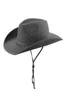 Denim Studded Cowboy Hat
