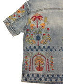 Dalia Short Sleeve Embroidered Denim jacket