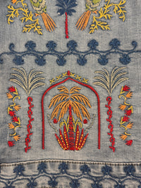 Dalia Short Sleeve Embroidered Denim jacket
