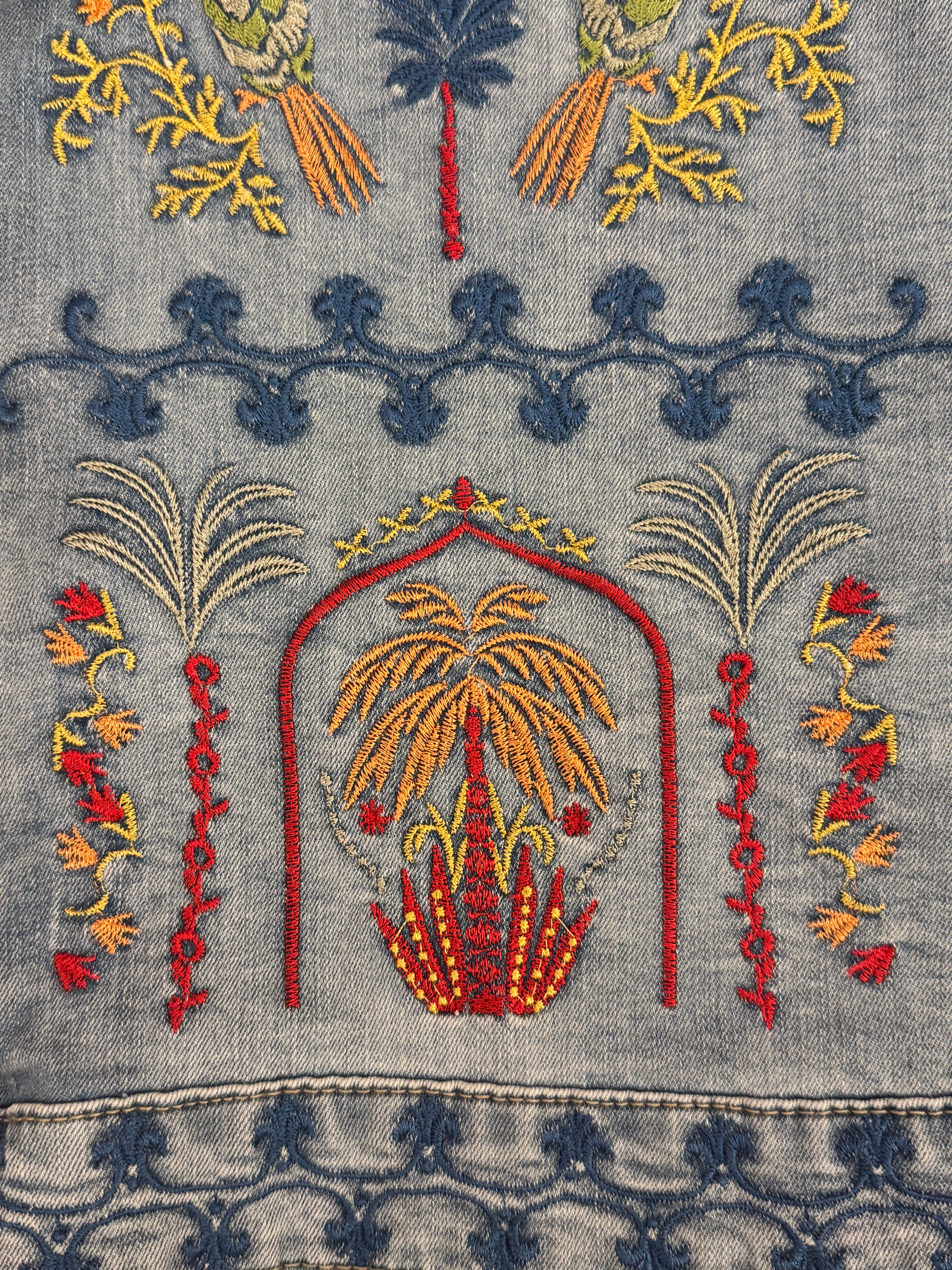 Dalia Short Sleeve Embroidered Denim jacket