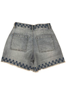 Dalia Embroidered Denim Short