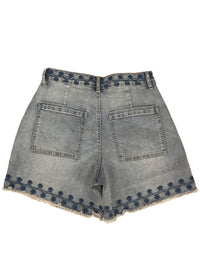 Dalia Embroidered Denim Short
