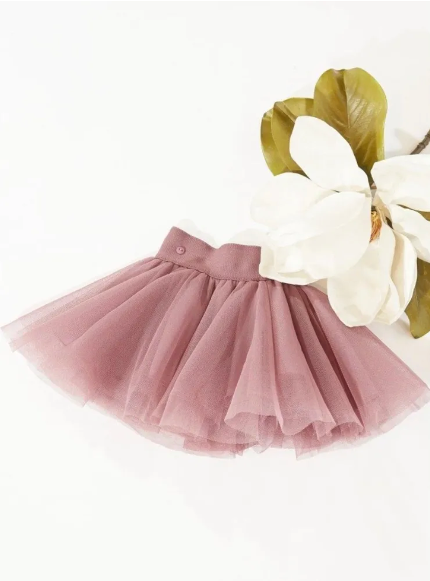 Antique Rose Tulle Skirt