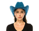 Cattleman Cowboy-Cowgirl Hat - Vegan Suede - Many Colors!: Black