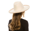 Vegan Felt Rancher Panama Hat Pencil Roll Brim - 4 Colors!: Ivory