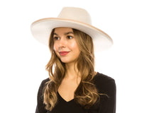 Vegan Felt Rancher Panama Hat Pencil Roll Brim - 4 Colors!: Ivory