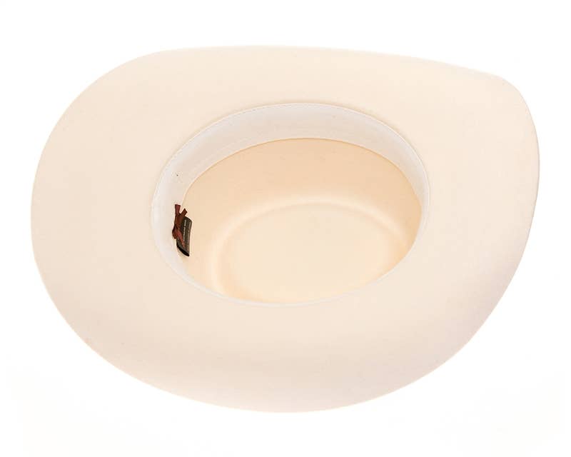 Ivory White Wool Western Women's Gambler Cowboy Hat