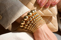 Stretchy Bead 18K Gold Filled Bracelet