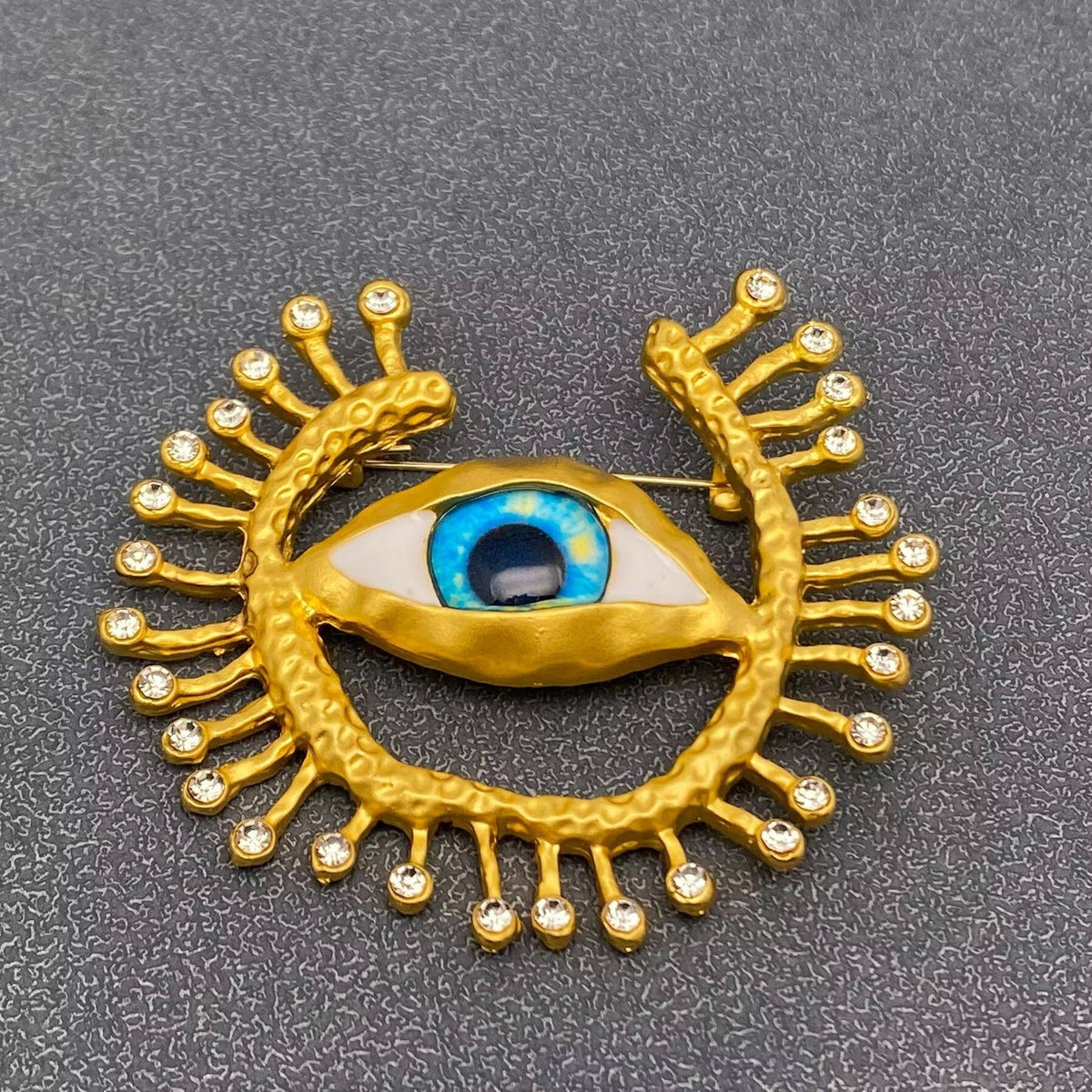 Golden Sunburst Statement Brooch