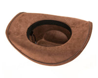 Cattleman Cowboy-Cowgirl Hat - Vegan Suede - Many Colors!: Black