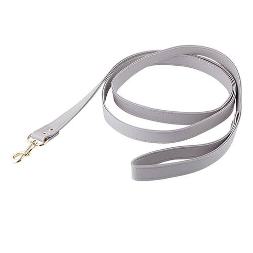 Saffiano Leash - Grey