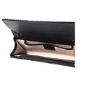 inside compartments of clutch purse